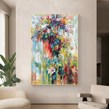 Flowers Painting - Beautiful flowers Bright colors wall decor